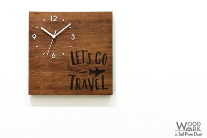 Skylines Cities Wooden Square Clocks
