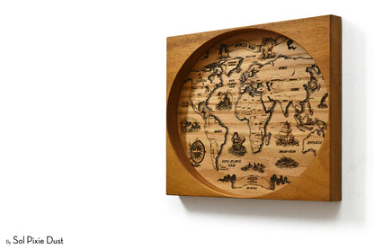 World Map Wall Frame