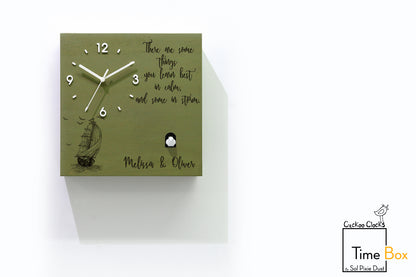 Time Box Modern Cuckoo Bird.  Cuckoo and Pendulum Wall Clock