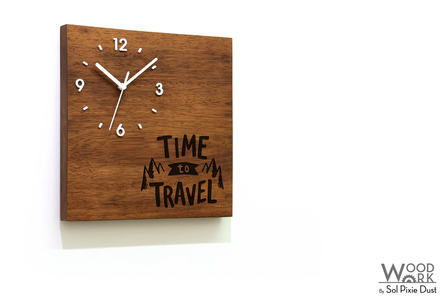 Skylines Cities Wooden Square Clocks