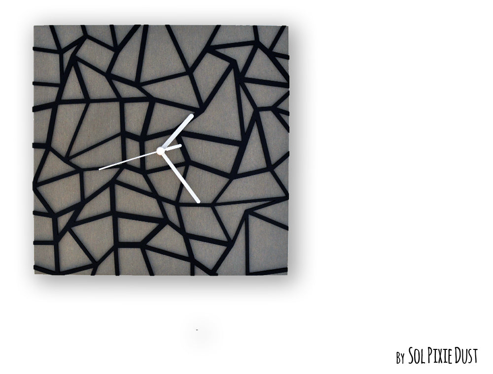 Square Concrete Wall Clocks Designs with Acrylic
