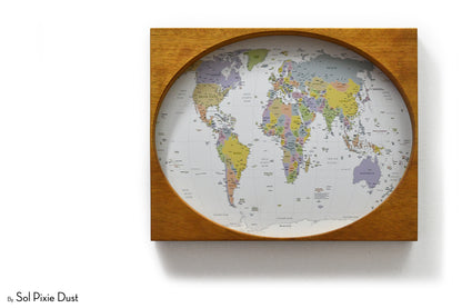 World Map Wall Frame