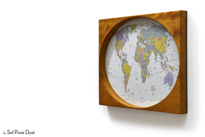 World Map Wall Frame