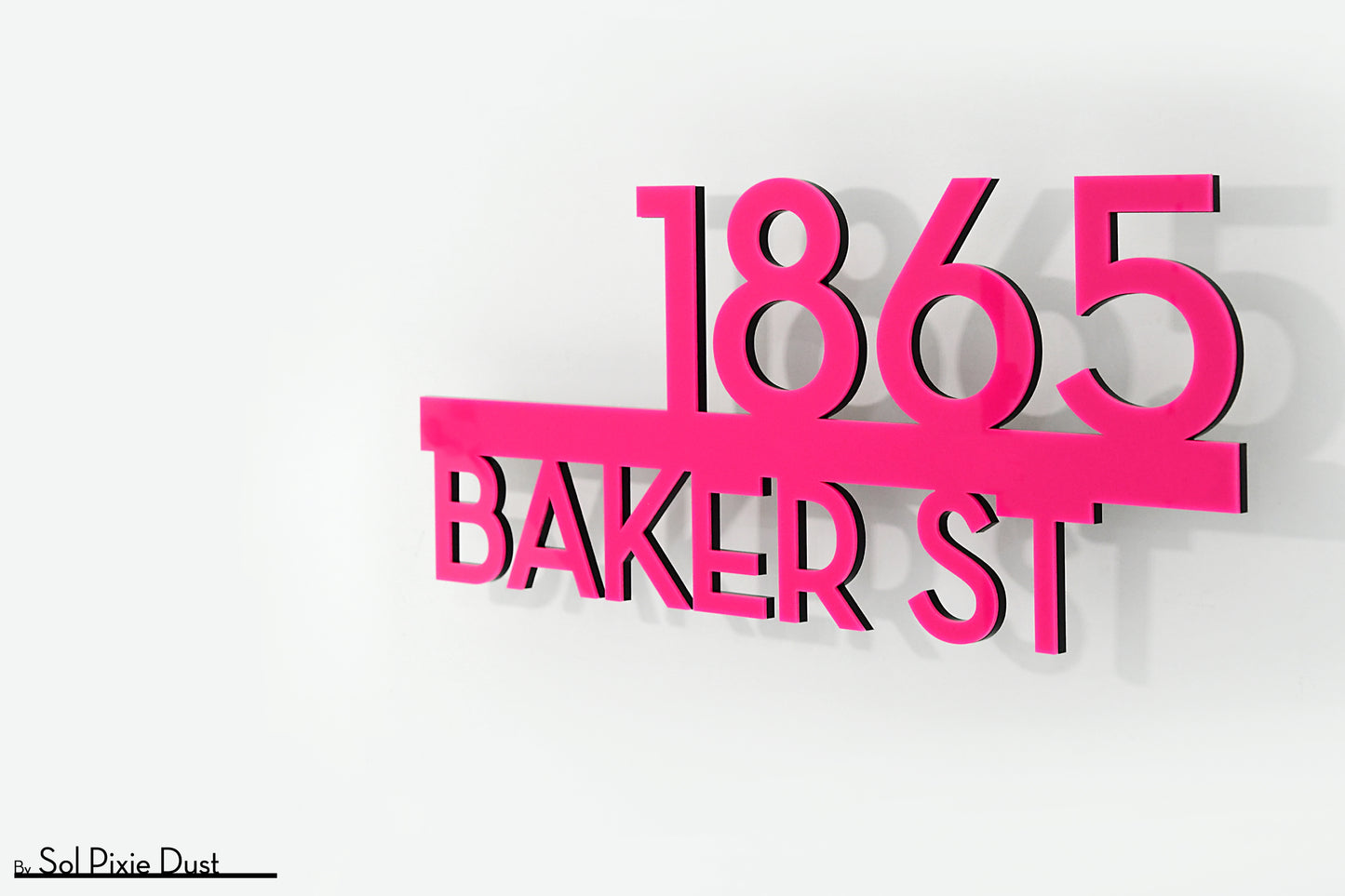 Underline House Numbers - LED Signs with Name / Address