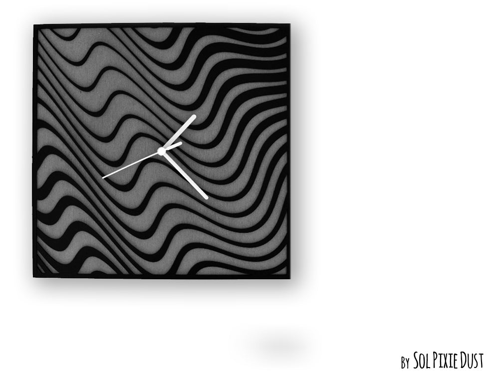 Square Concrete Wall Clocks Designs with Acrylic