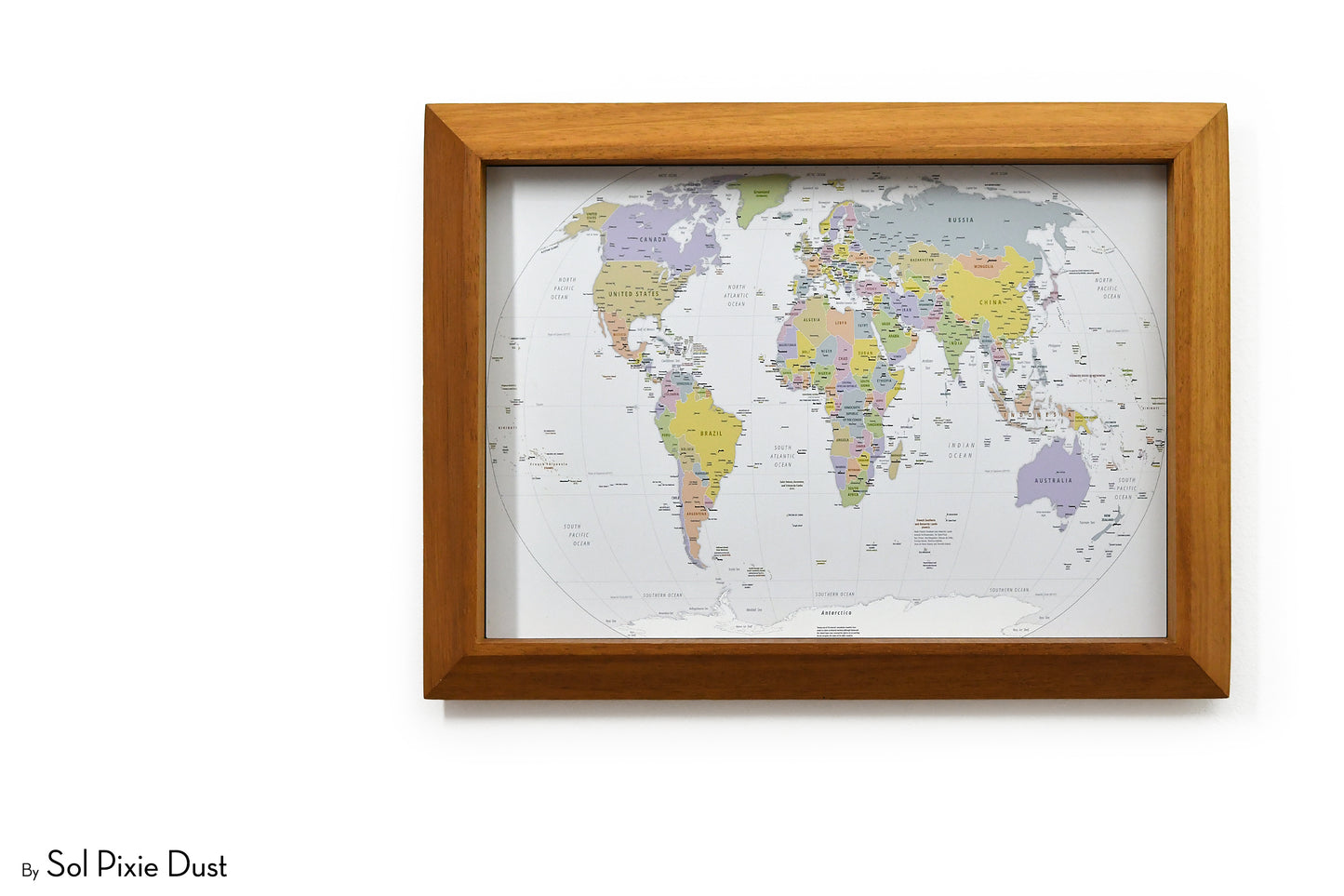 World Map Wall Frame