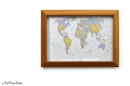 World Map Wall Frame