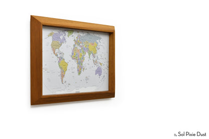 World Map Wall Frame