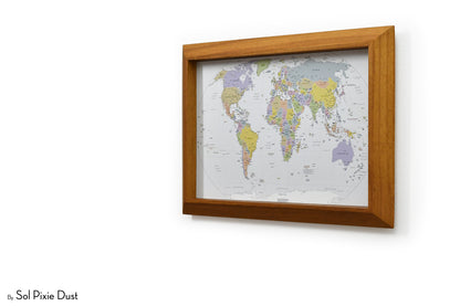 World Map Wall Frame