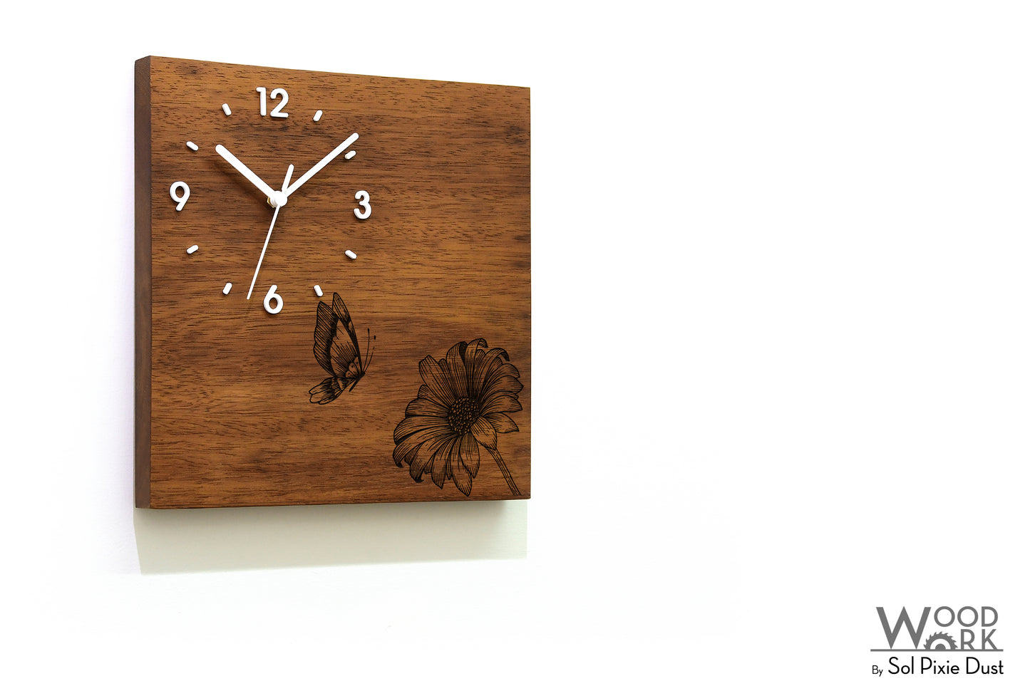 Vintage Wooden Square Clocks