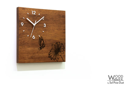 Vintage Wooden Square Clocks