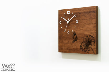 Vintage Wooden Square Clocks