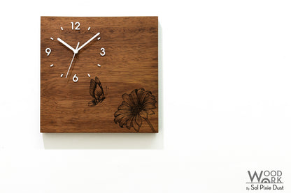 Vintage Wooden Square Clocks