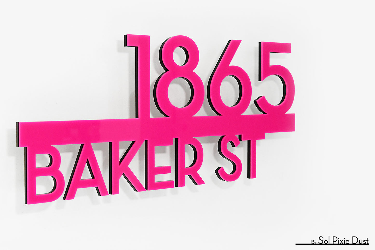 Underline House Numbers - LED Signs with Name / Address