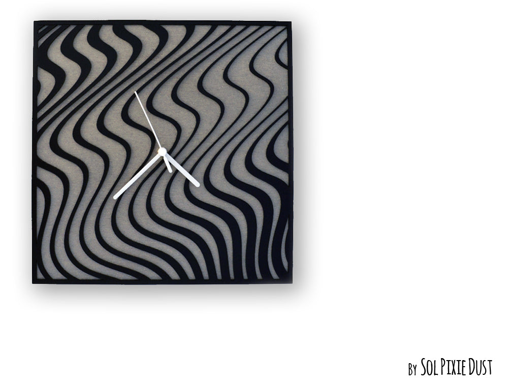 Square Concrete Wall Clocks Designs with Acrylic