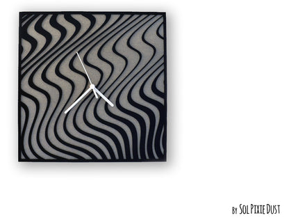 Square Concrete Wall Clocks Designs with Acrylic