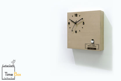 Time Box Modern Cuckoo Bird.  Cuckoo and Pendulum Wall Clock