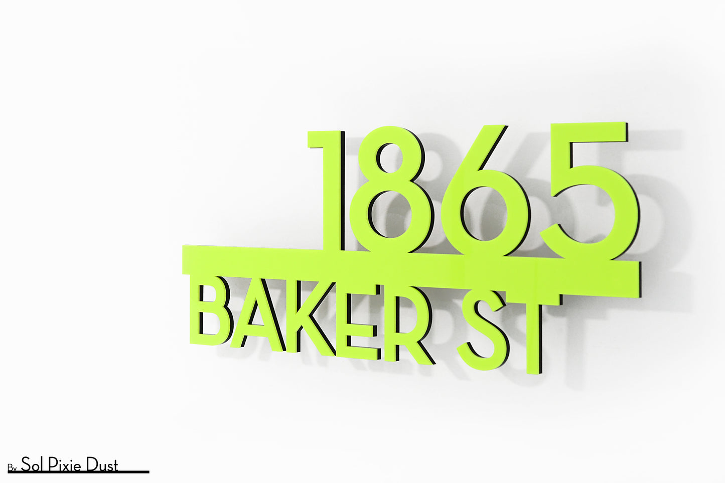 Underline House Numbers - LED Signs with Name / Address