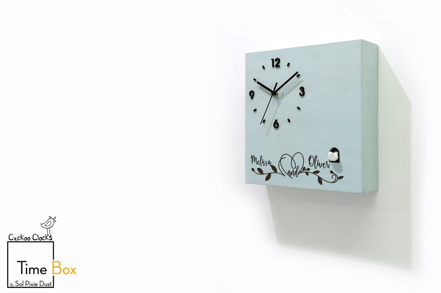 Time Box Modern Cuckoo Bird.  Cuckoo and Pendulum Wall Clock