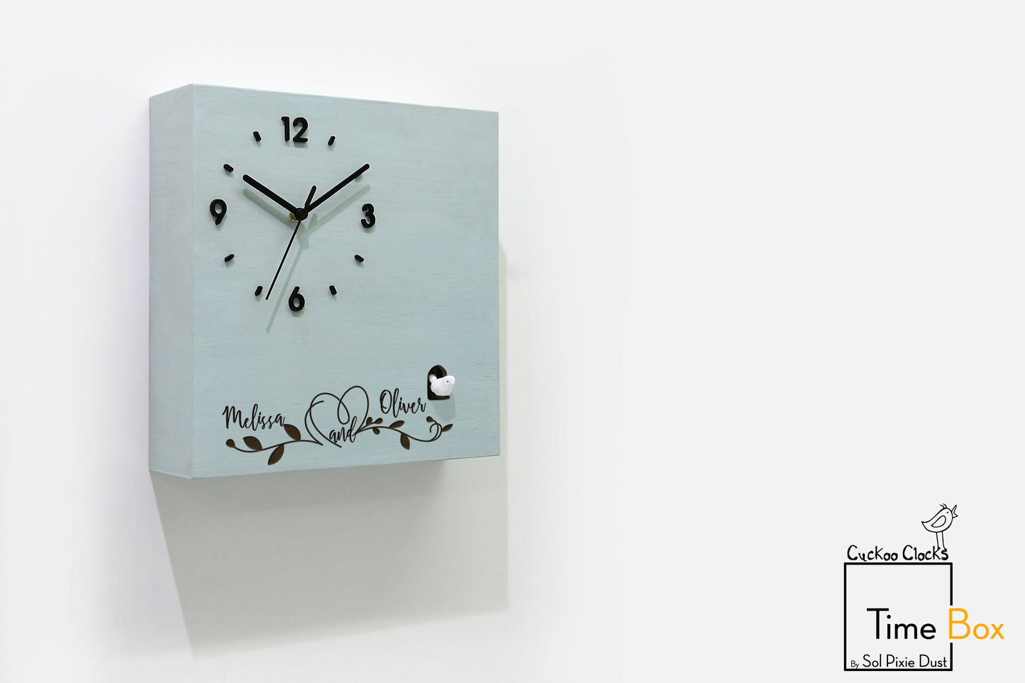 Time Box Modern Cuckoo Bird.  Cuckoo and Pendulum Wall Clock