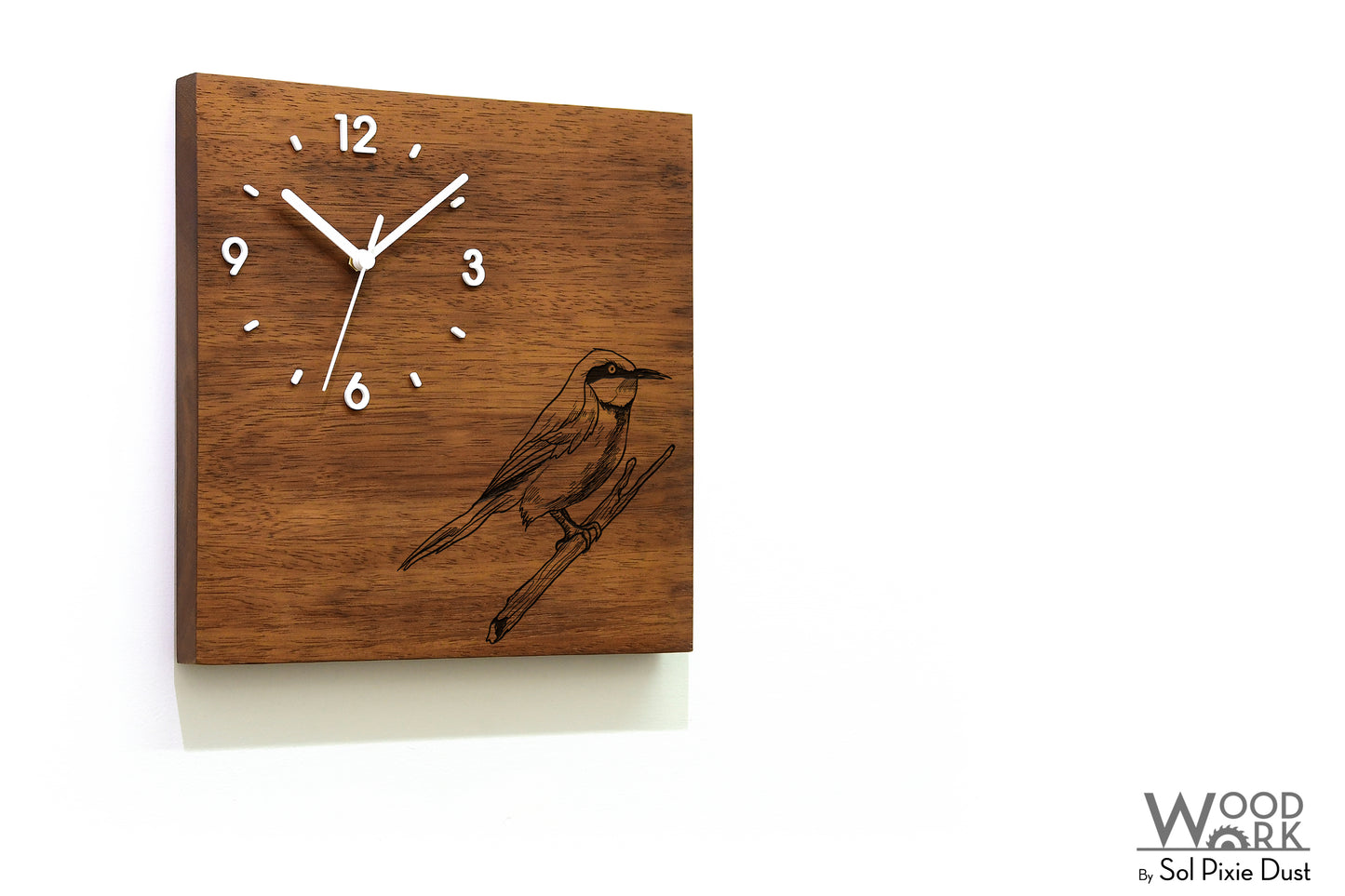 Vintage Wooden Square Clocks