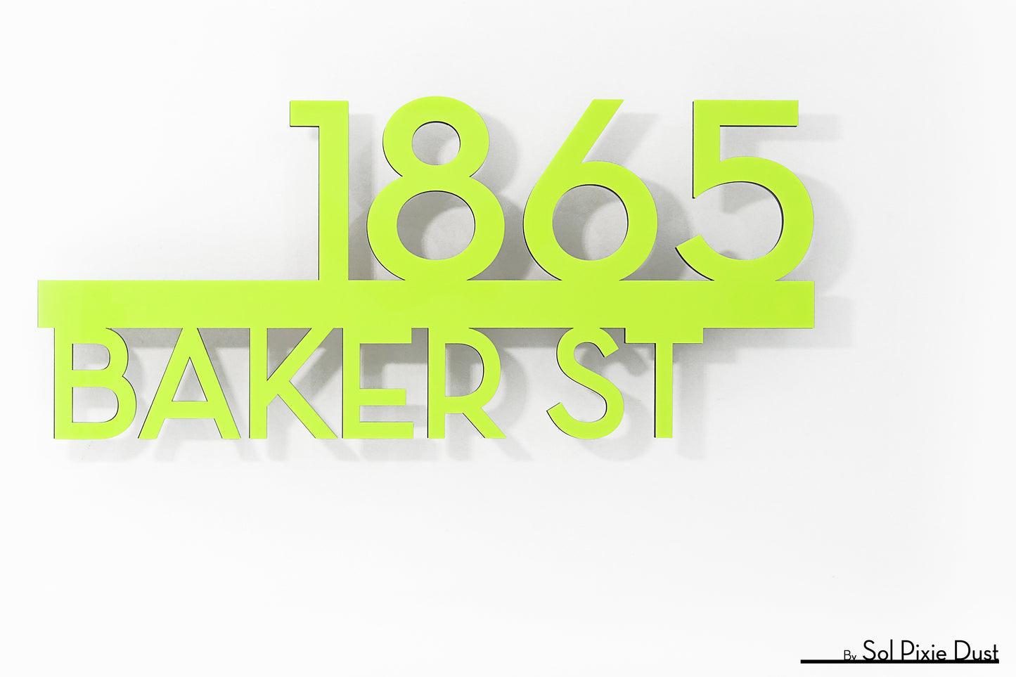 Underline House Numbers - LED Signs with Name / Address