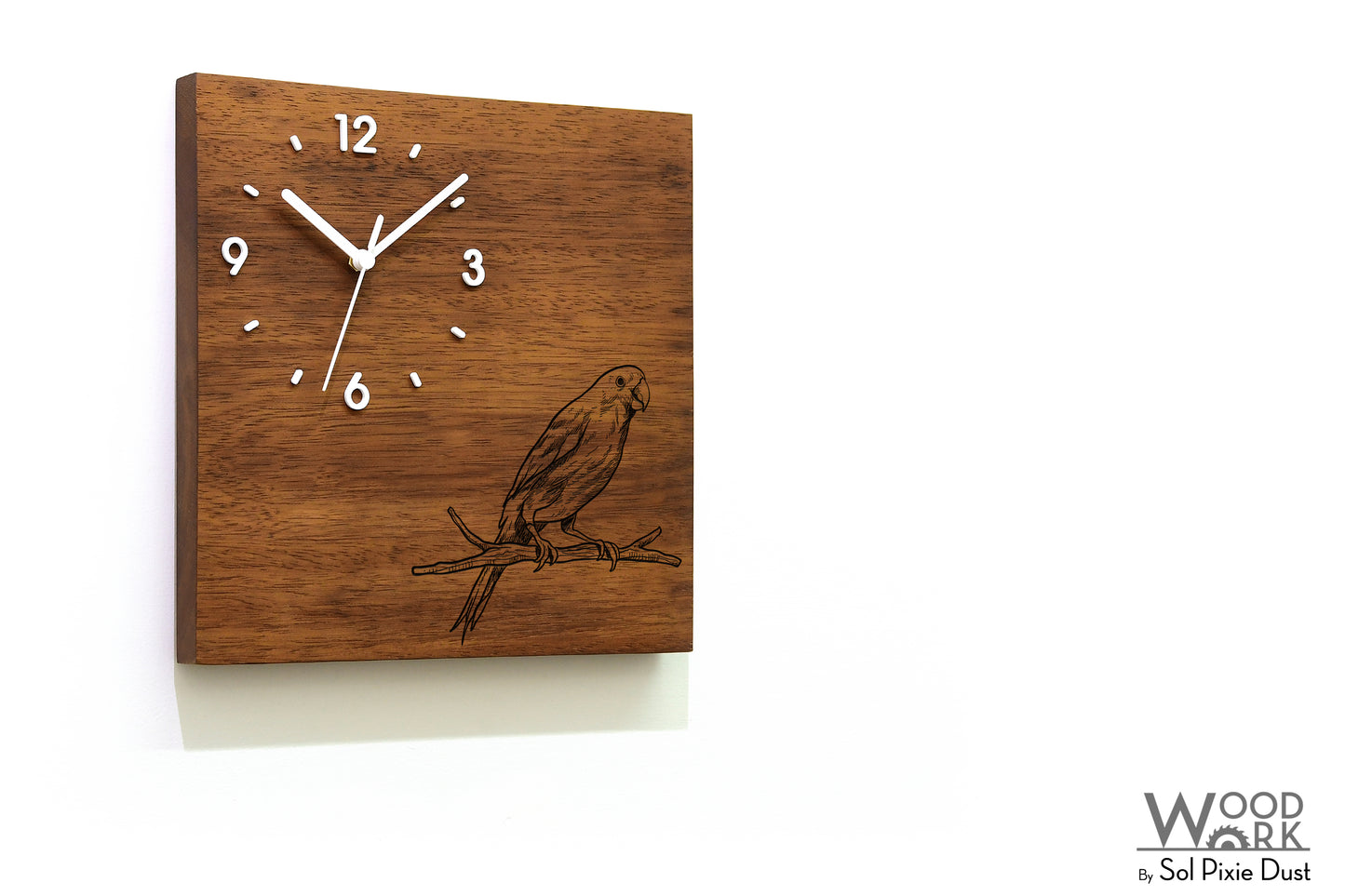 Vintage Wooden Square Clocks