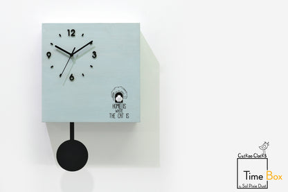 Time Box Modern Cuckoo Bird.  Cuckoo and Pendulum Wall Clock