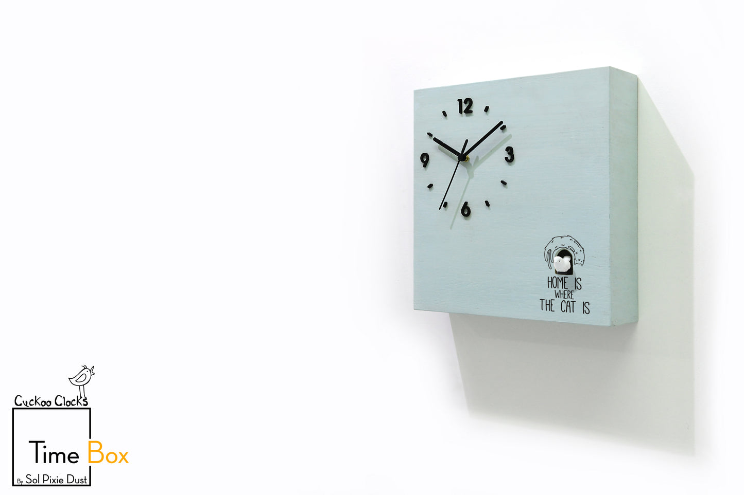 Time Box Modern Cuckoo Bird.  Cuckoo and Pendulum Wall Clock