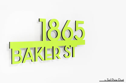 Underline House Numbers - LED Signs with Name / Address