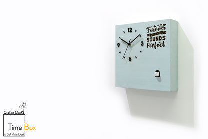 Time Box Modern Cuckoo Bird.  Cuckoo and Pendulum Wall Clock