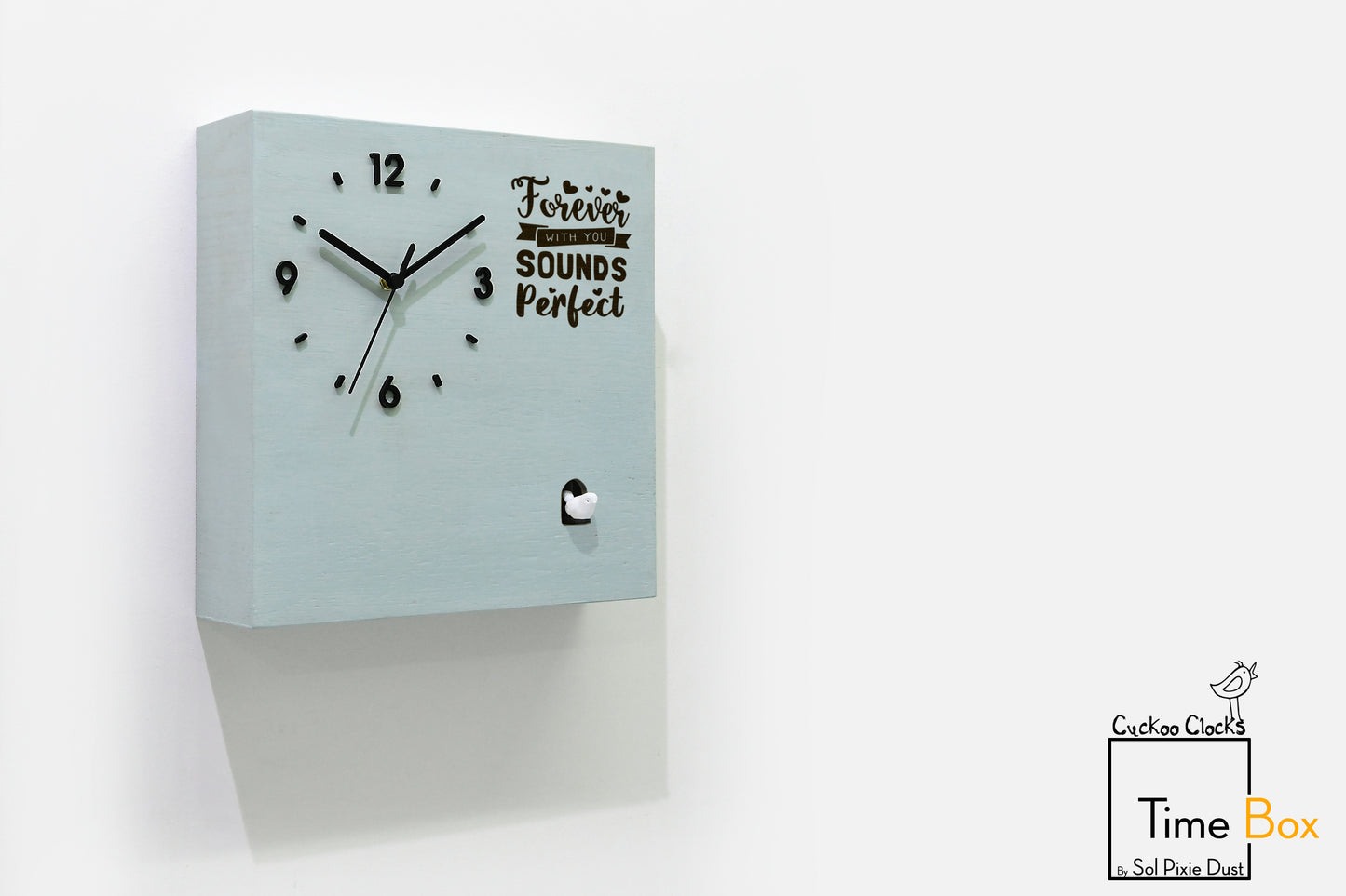 Time Box Modern Cuckoo Bird.  Cuckoo and Pendulum Wall Clock