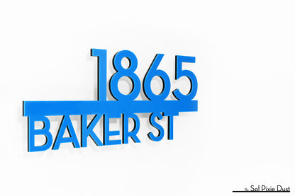 Underline House Numbers - LED Signs with Name / Address