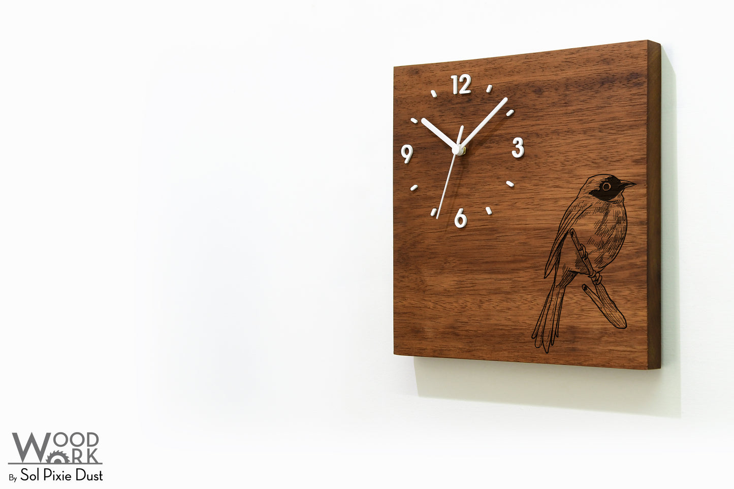 Vintage Wooden Square Clocks