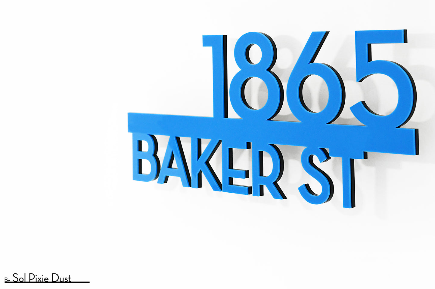 Underline House Numbers - LED Signs with Name / Address