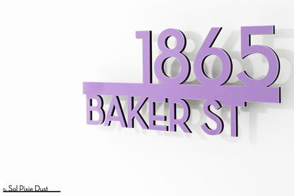 Underline House Numbers - LED Signs with Name / Address