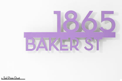 Underline House Numbers - LED Signs with Name / Address