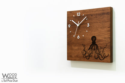 Vintage Wooden Square Clocks