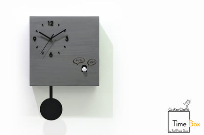 Time Box Modern Cuckoo Bird.  Cuckoo and Pendulum Wall Clock