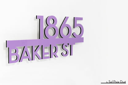 Underline House Numbers - LED Signs with Name / Address
