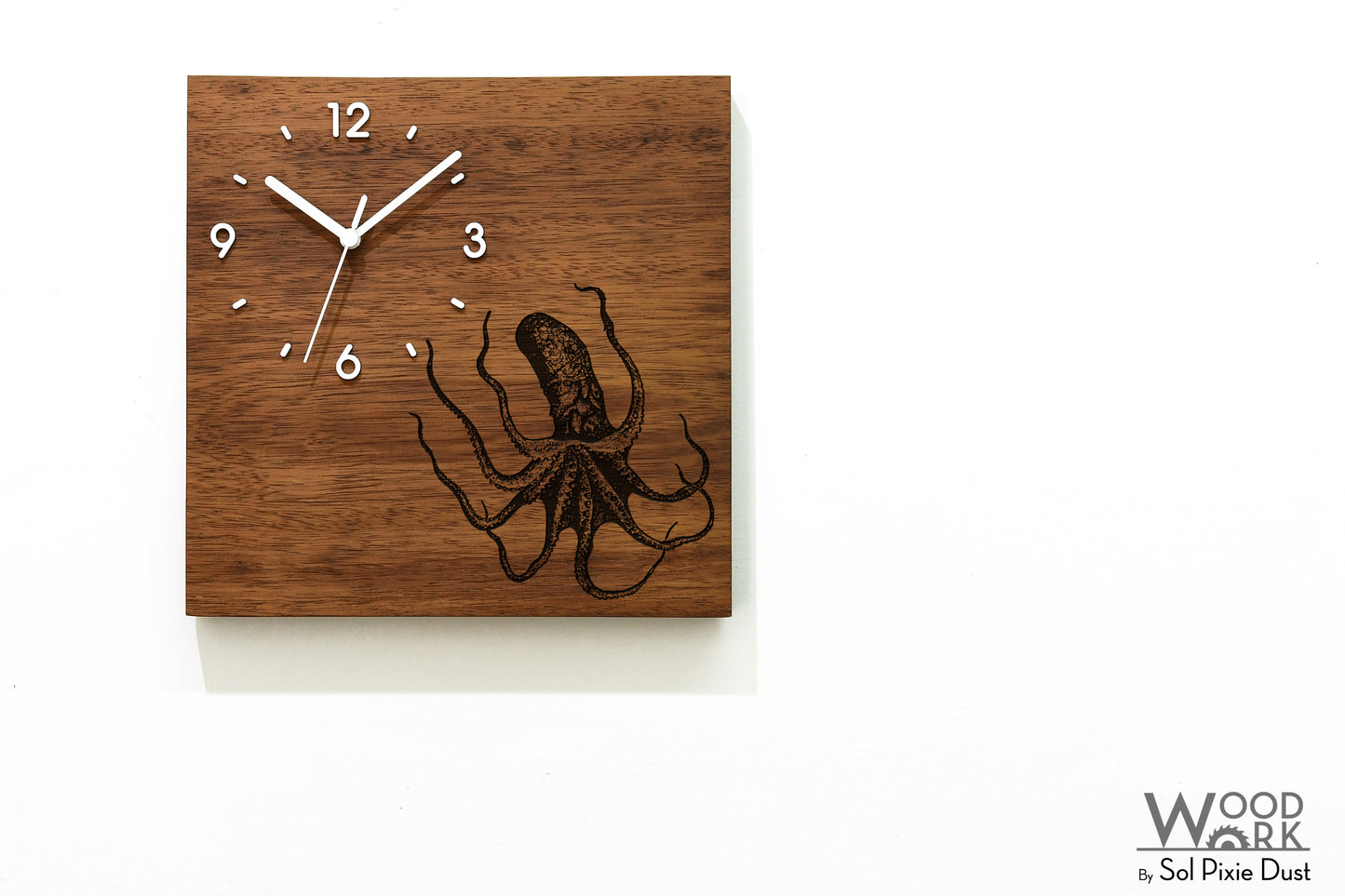 Vintage Wooden Square Clocks
