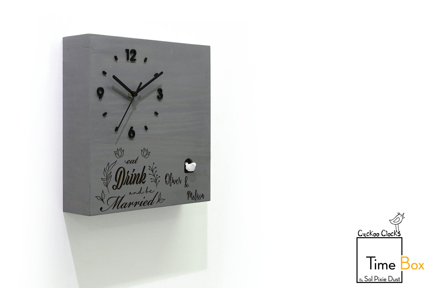 Time Box Modern Cuckoo Bird.  Cuckoo and Pendulum Wall Clock