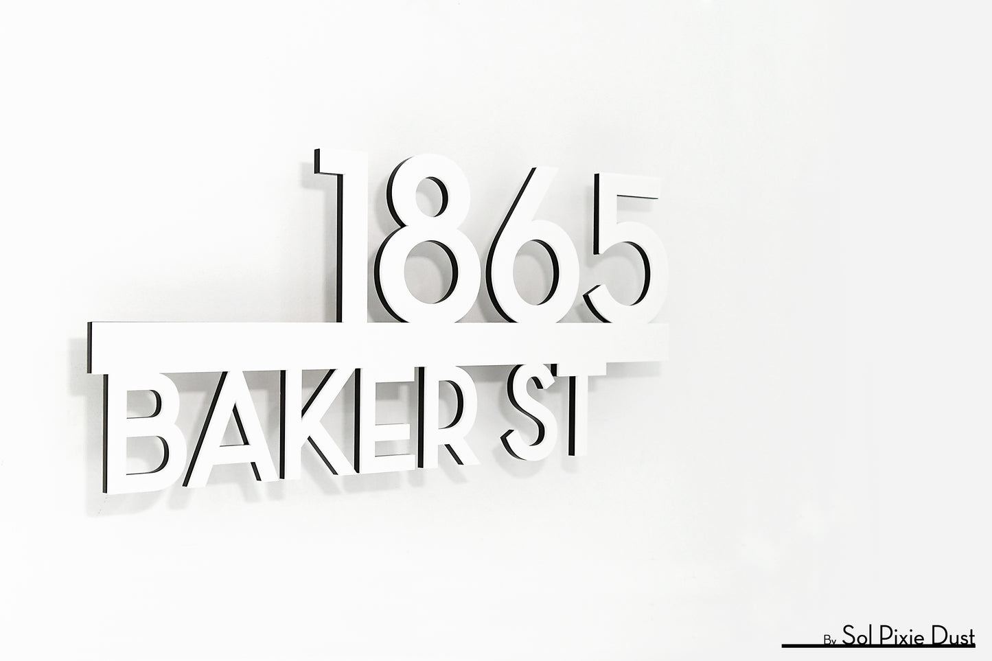 Underline House Numbers - LED Signs with Name / Address