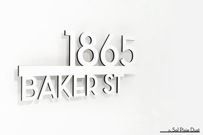 Underline House Numbers - LED Signs with Name / Address