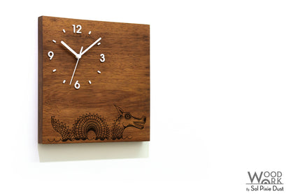 Vintage Wooden Square Clocks