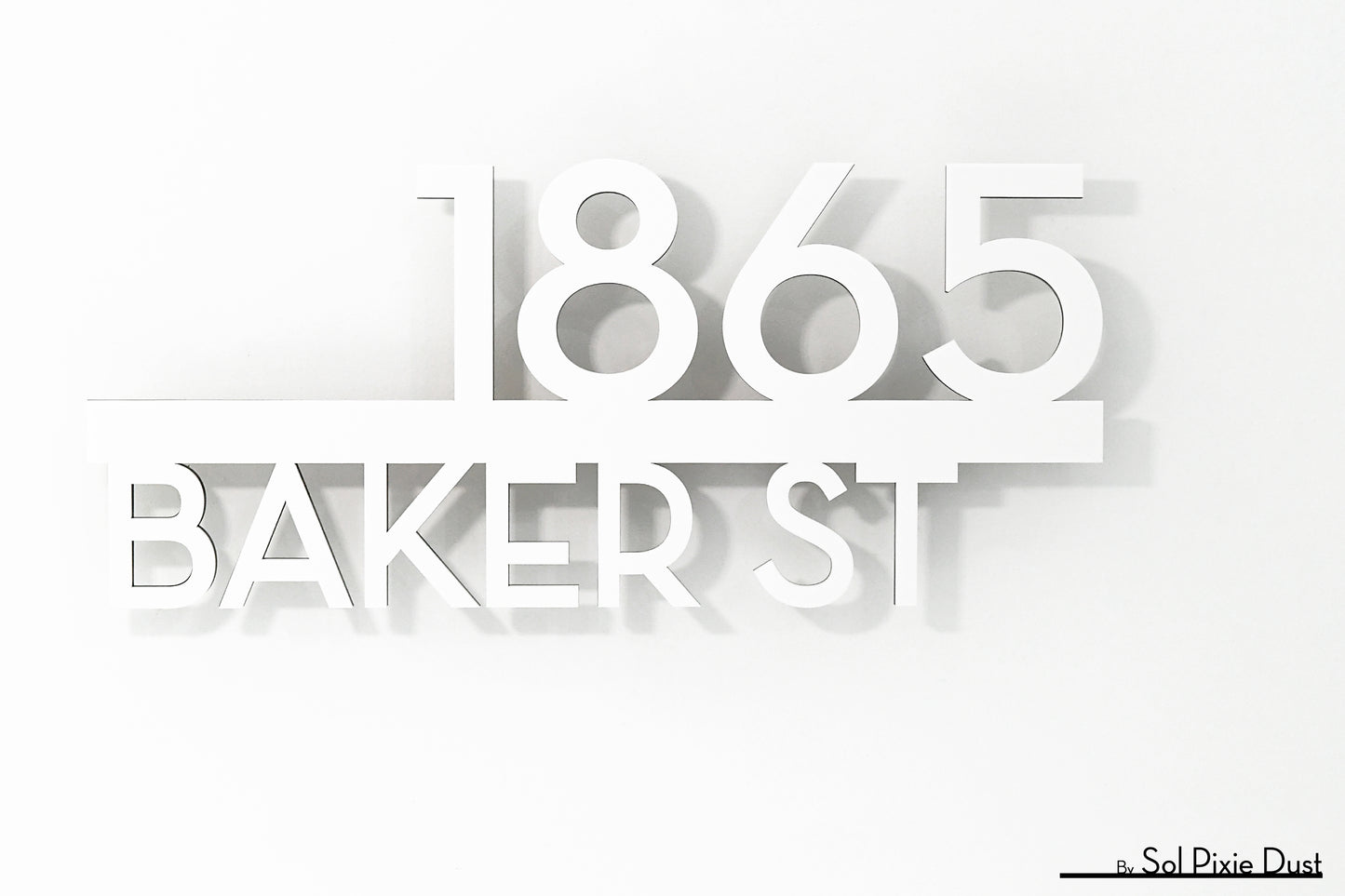 Underline House Numbers - LED Signs with Name / Address