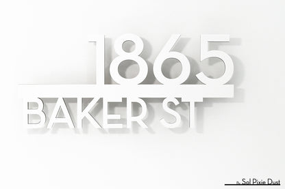 Underline House Numbers - LED Signs with Name / Address