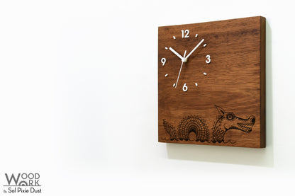 Vintage Wooden Square Clocks