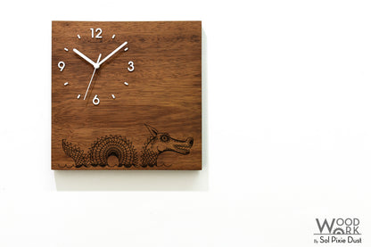 Vintage Wooden Square Clocks