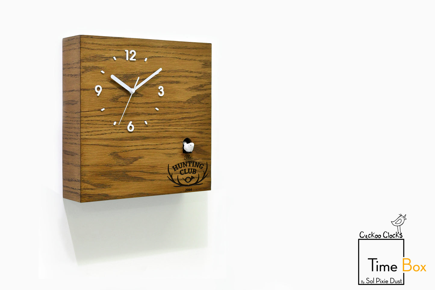 Time Box Modern Cuckoo Bird.  Cuckoo and Pendulum Wall Clock